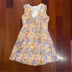 NWT Mango Floral Dress Summer Deep V Small MNG